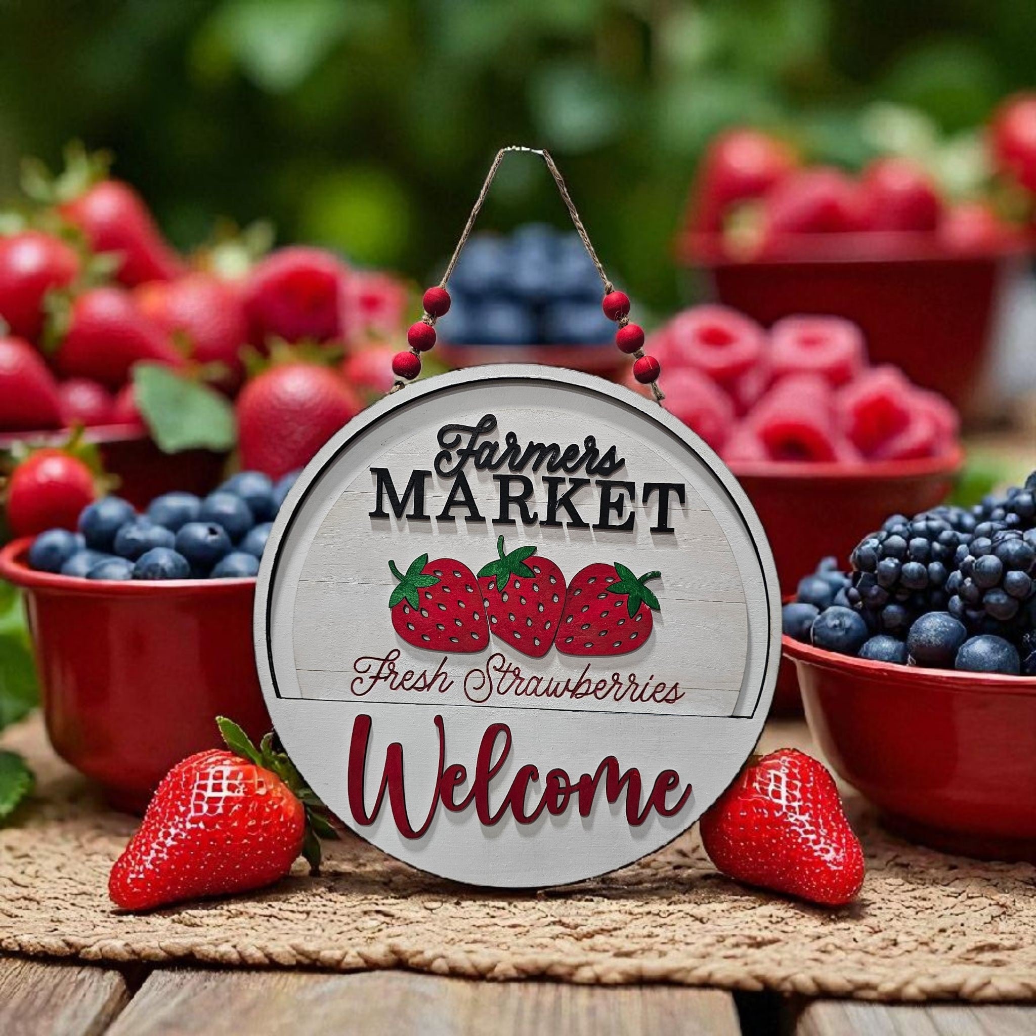 Farmers Market Welcome Sign