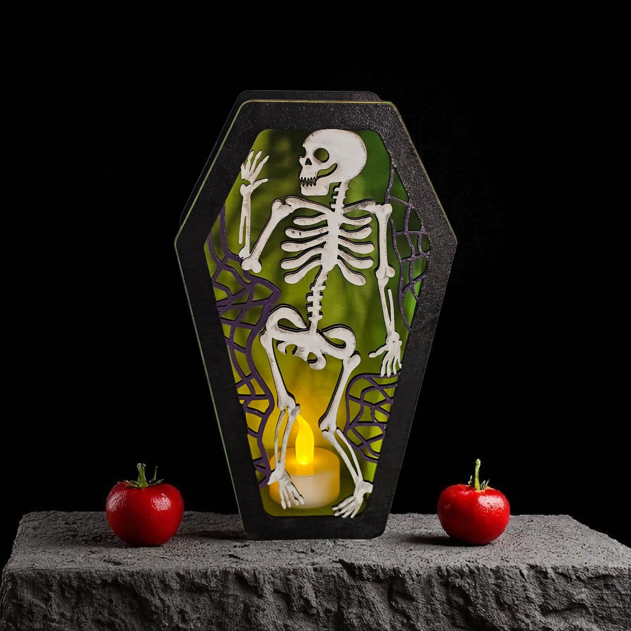 Halloween Coffin Skeleton Box