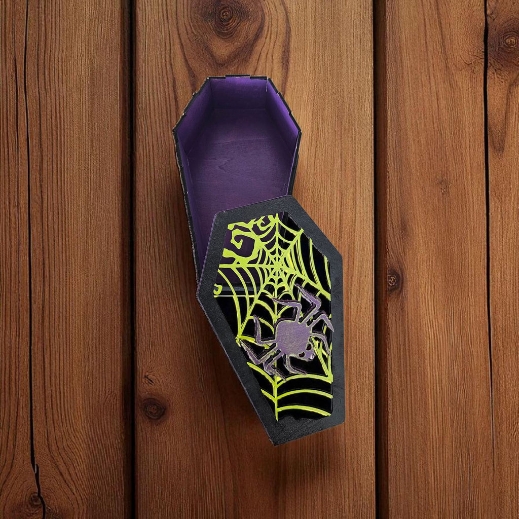 Halloween Coffin Spider Box
