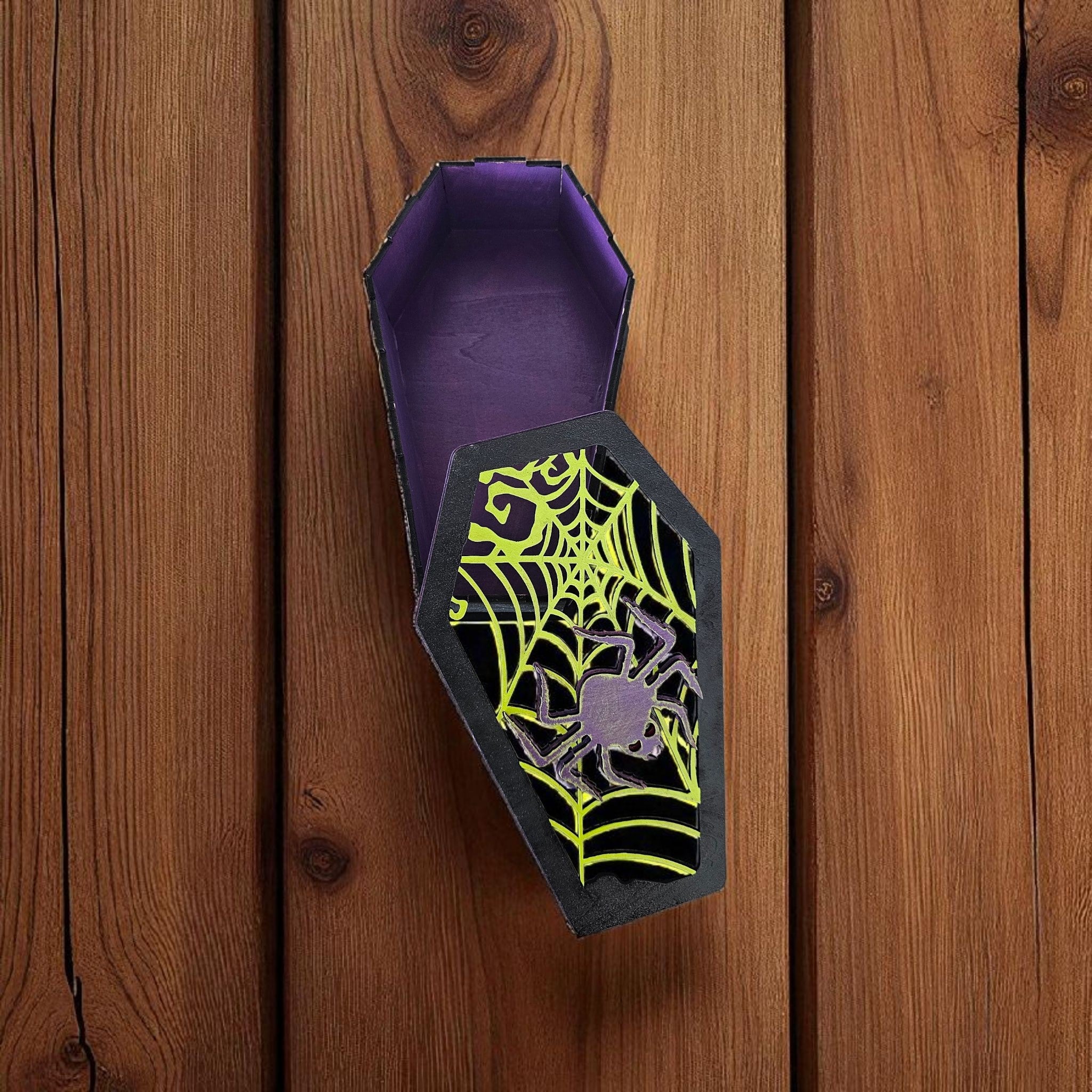 Halloween Coffin Spider Box