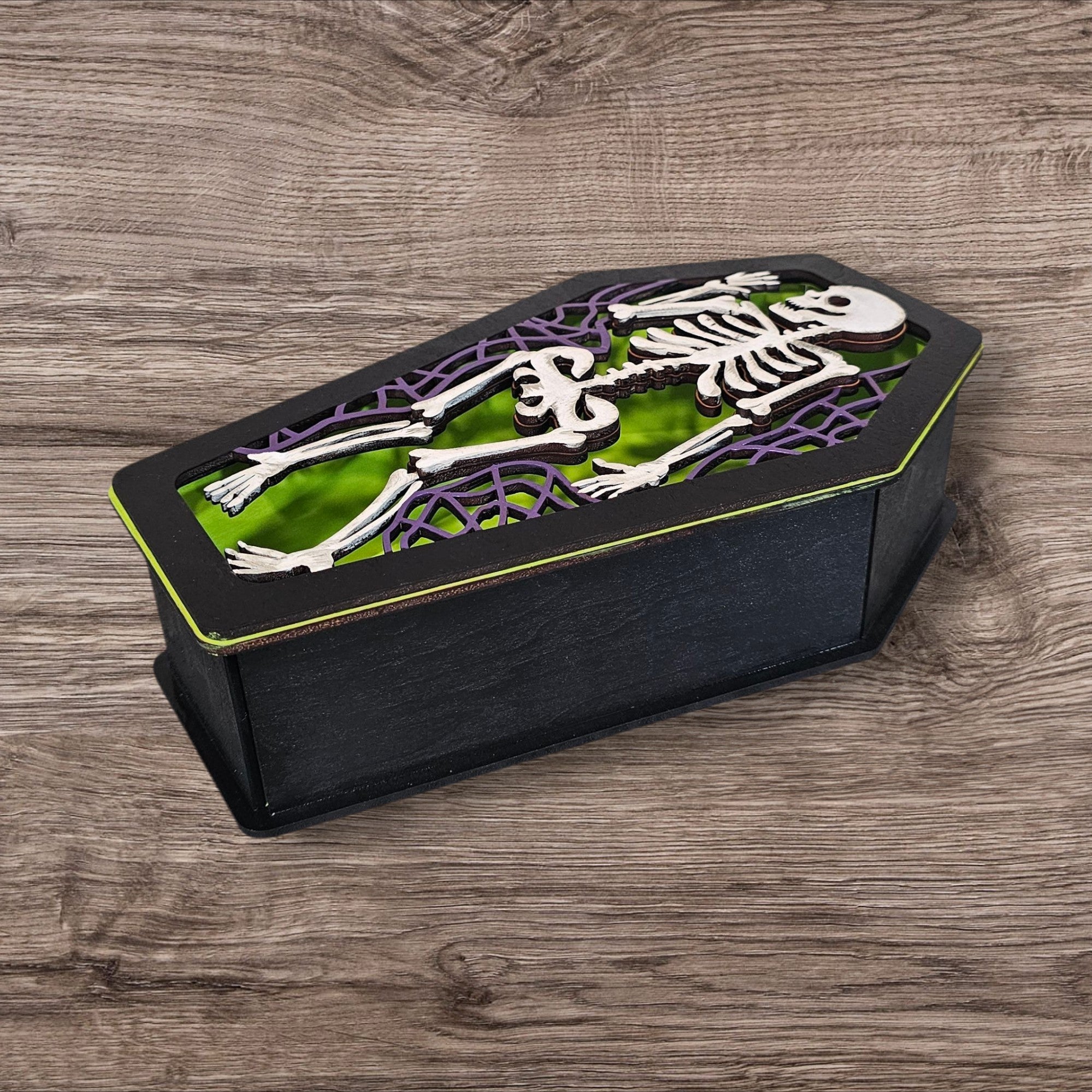 Halloween Coffin Skeleton Box