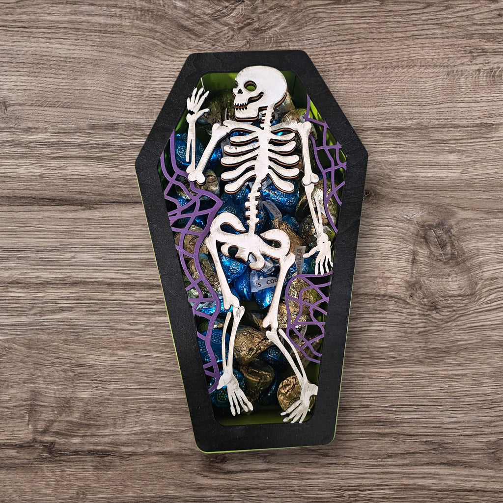 Halloween Coffin Skeleton Box