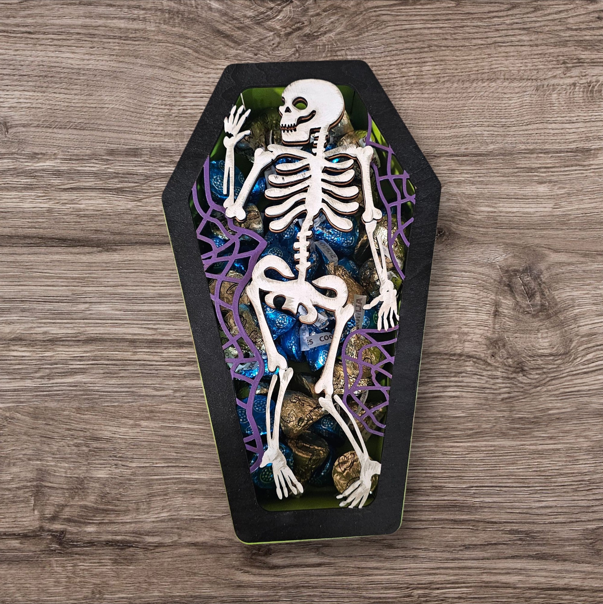 Halloween Coffin Skeleton Box