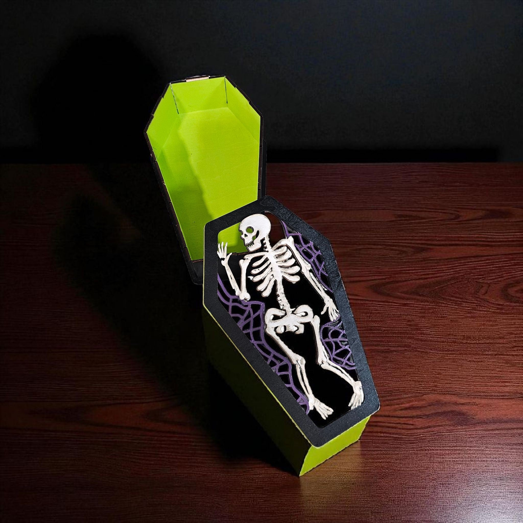 Halloween Coffin Skeleton Box