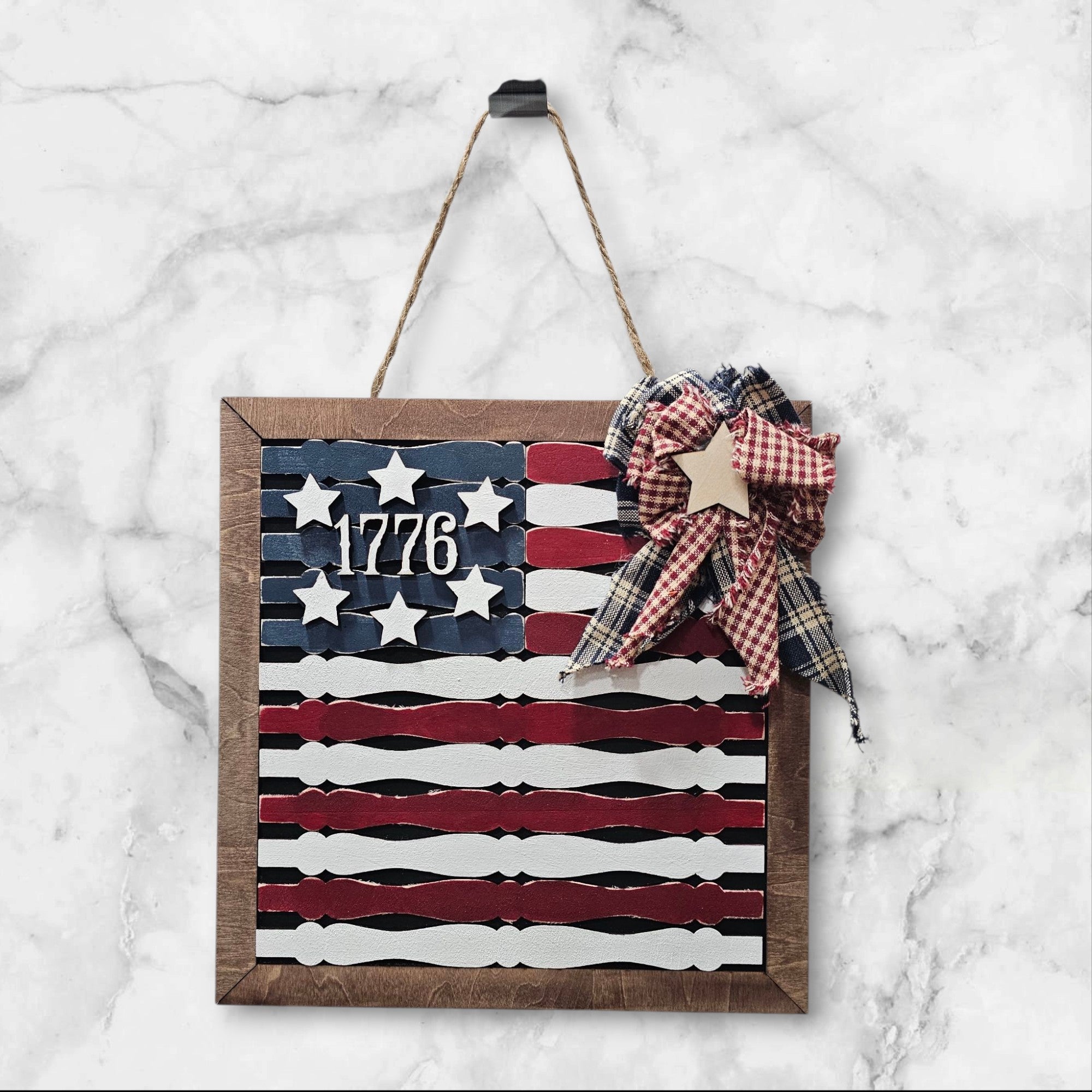 1776 Spindle Flag Sign