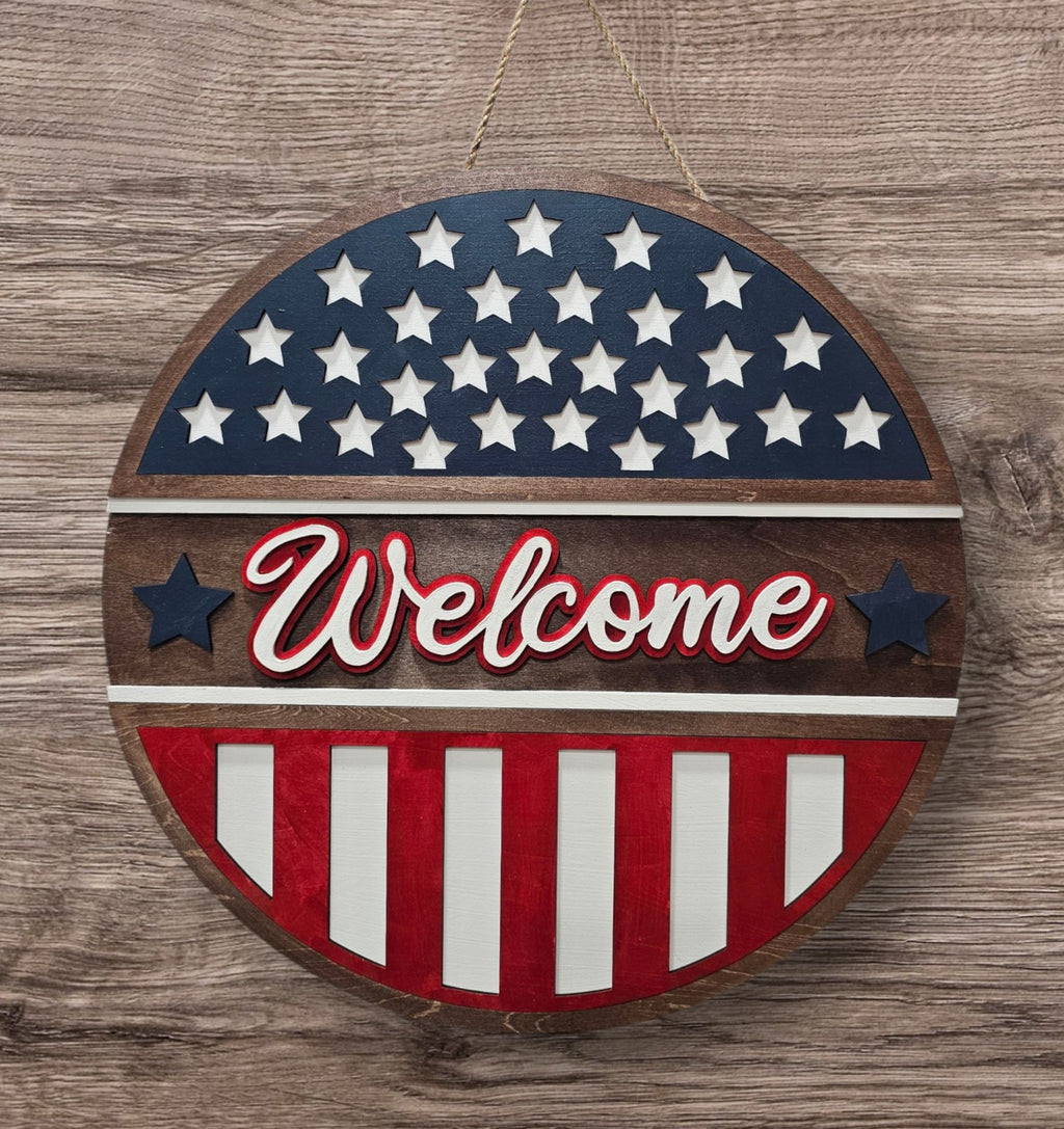 Welcome Flag Sign